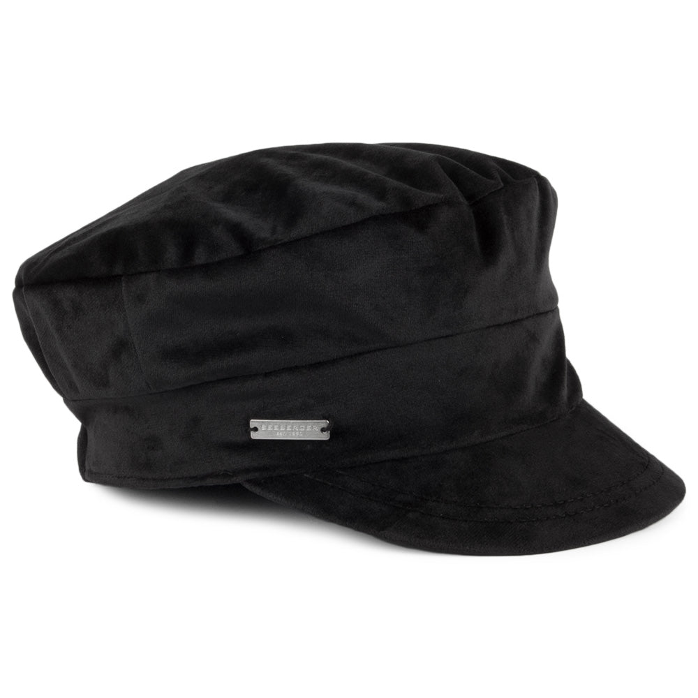 Casquette de Marin en Velours noir SEEBERGER