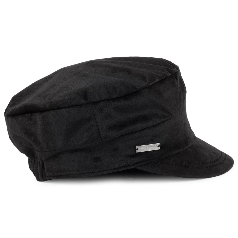 Casquette de Marin en Velours noir SEEBERGER