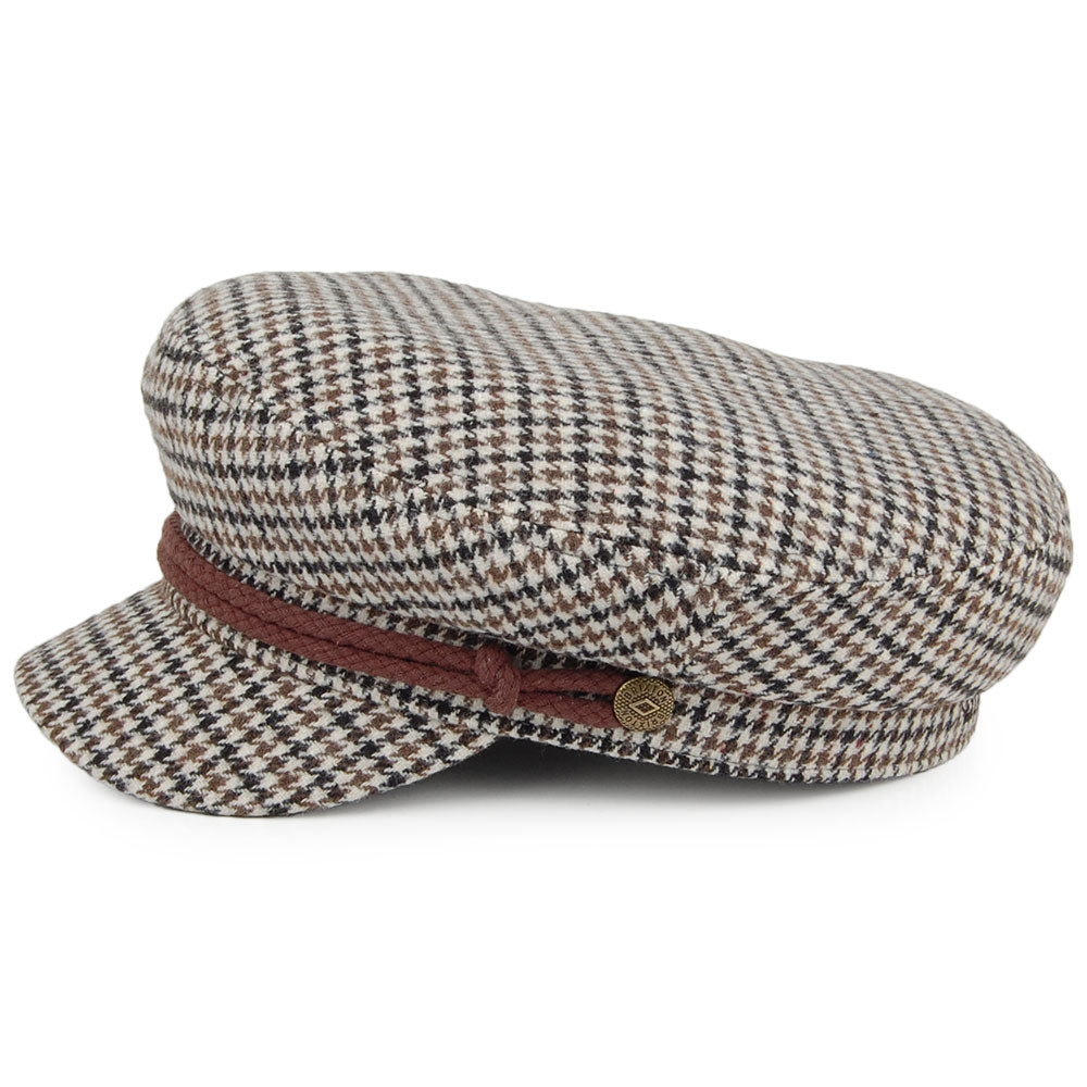 Casquette de Marin Fiddler Pied-de-Poule marron-crème BRIXTON