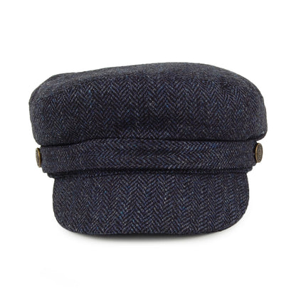 Casquette de Marin en Tweed à Chevrons bleu marine CHRISTYS