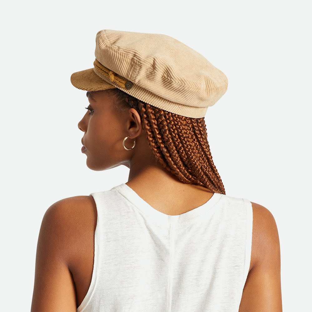 Casquette de Marin en Velours Côtelé bronze-sable BRIXTON