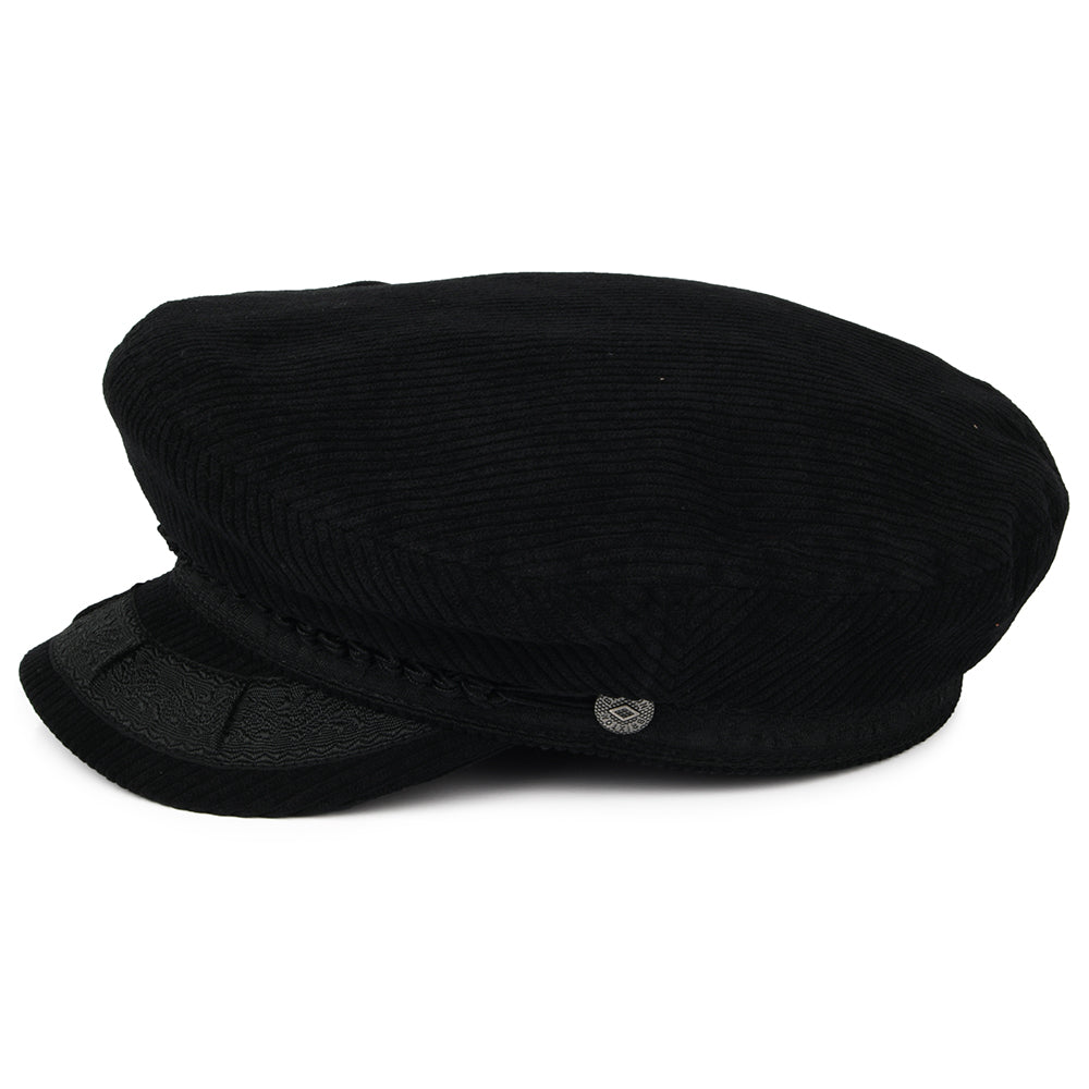 Casquette de Marin en Velours Côtelé Reserve noir BRIXTON