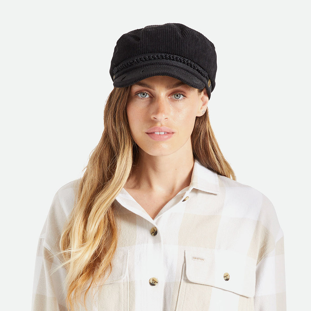 Casquette de Marin en Velours Côtelé Reserve noir BRIXTON