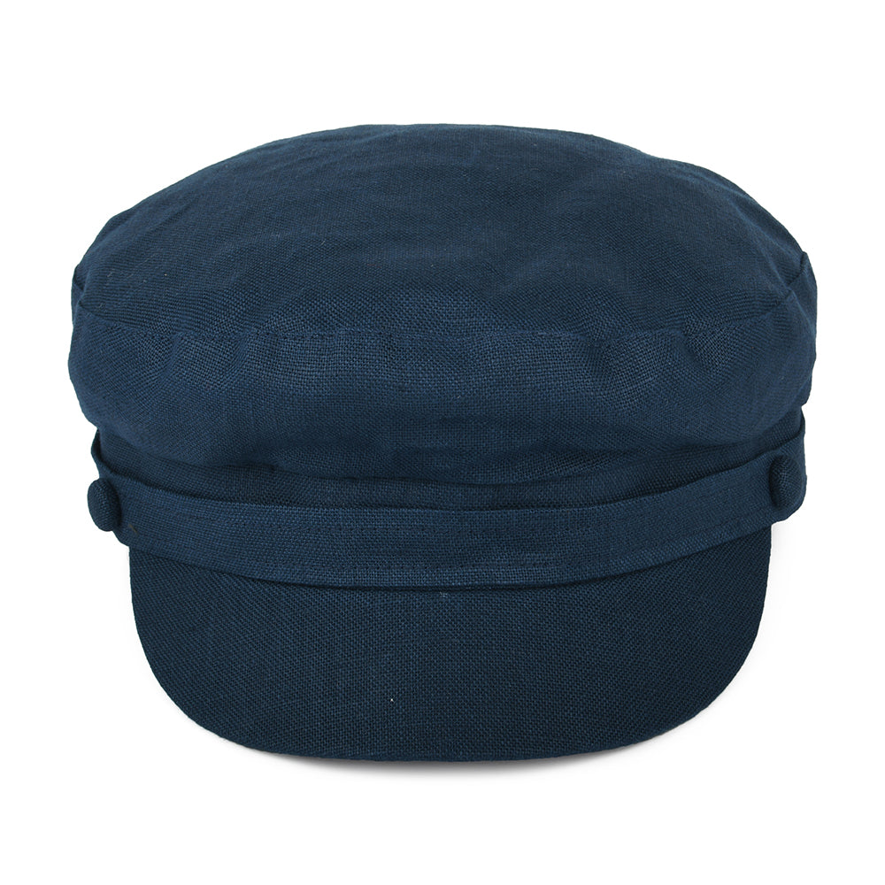 Casquette de Marin en Lin Irlandais Mariner bleu marine FAILSWORTH