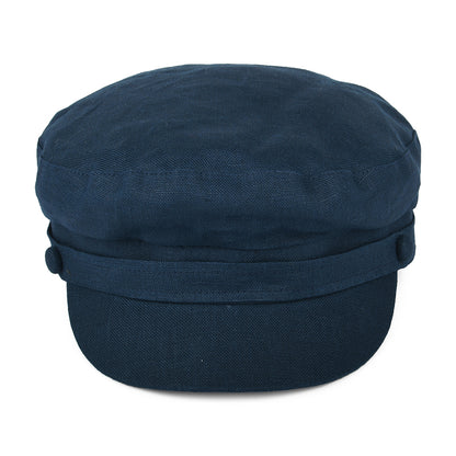 Casquette de Marin en Lin Irlandais Mariner bleu marine FAILSWORTH