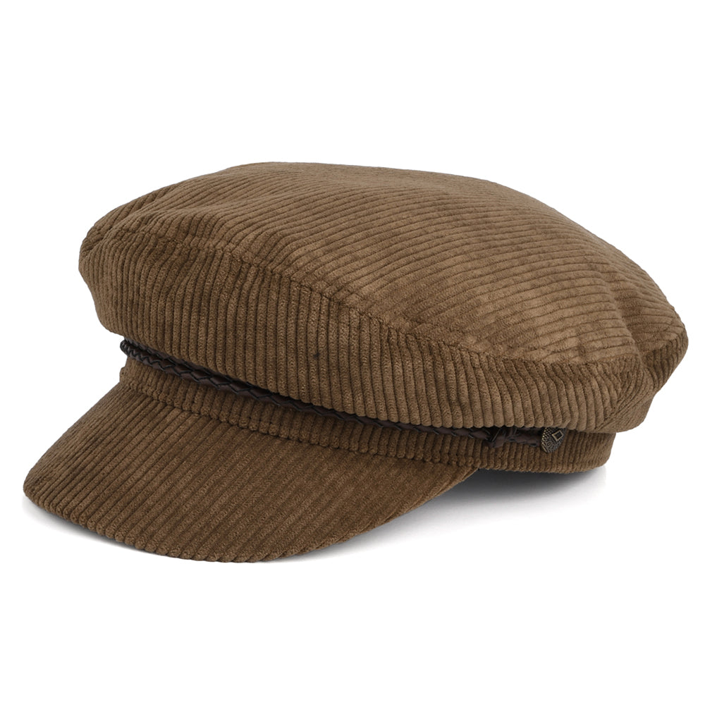 Casquette de Marin en Velours Côtelé Ashland marron clair BRIXTON