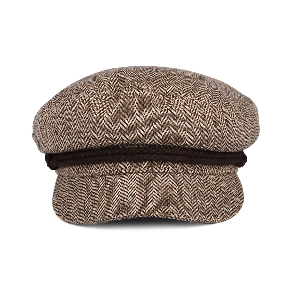 Casquette de Marin à Chevrons marron foncé-sable BRIXTON