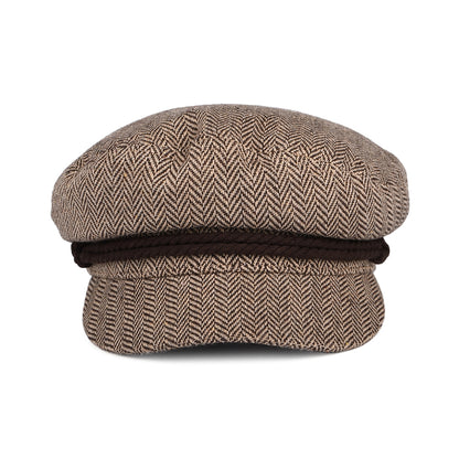 Casquette de Marin à Chevrons marron foncé-sable BRIXTON