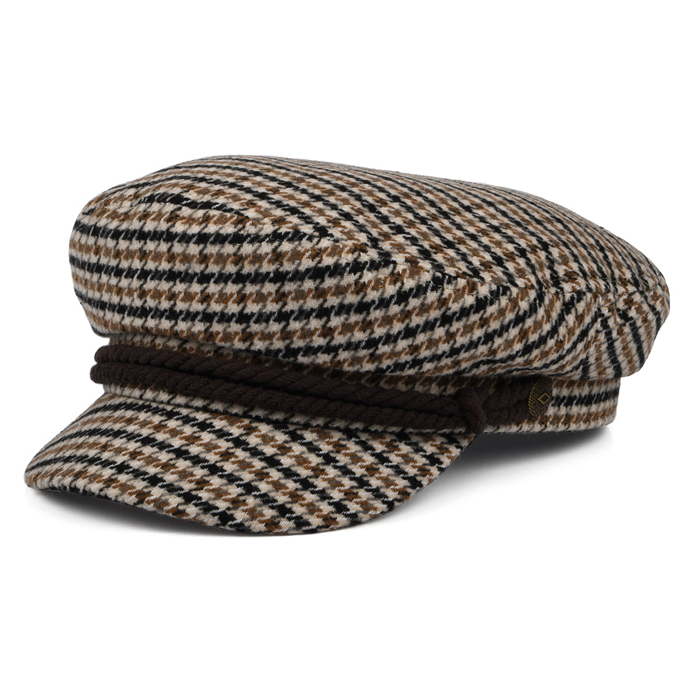 Casquette de Marin Pied-de-Poule sable-marron-orange BRIXTON