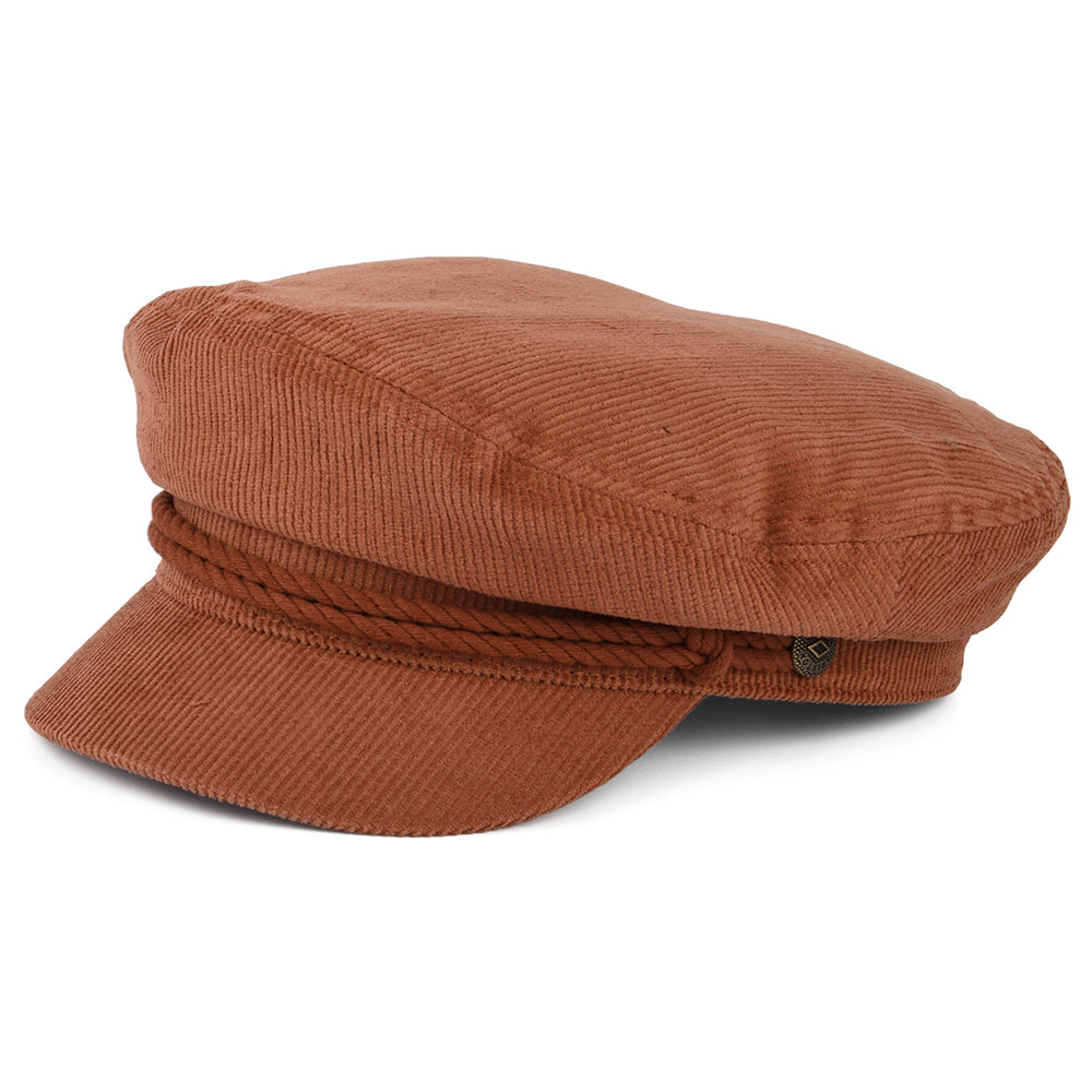 Casquette de Marin en Velours Côtelé terracotta BRIXTON
