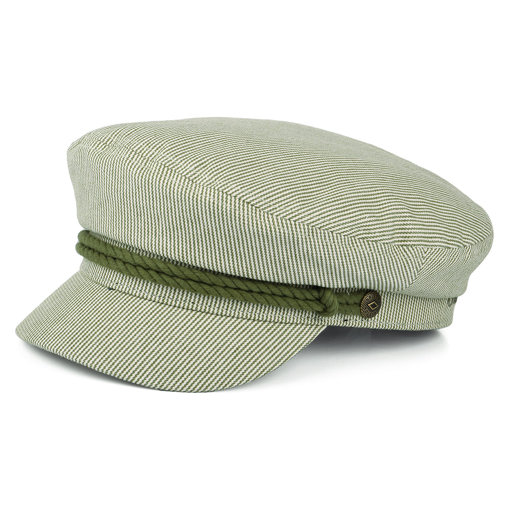 Casquette de Marin à Rayures olive-crème BRIXTON