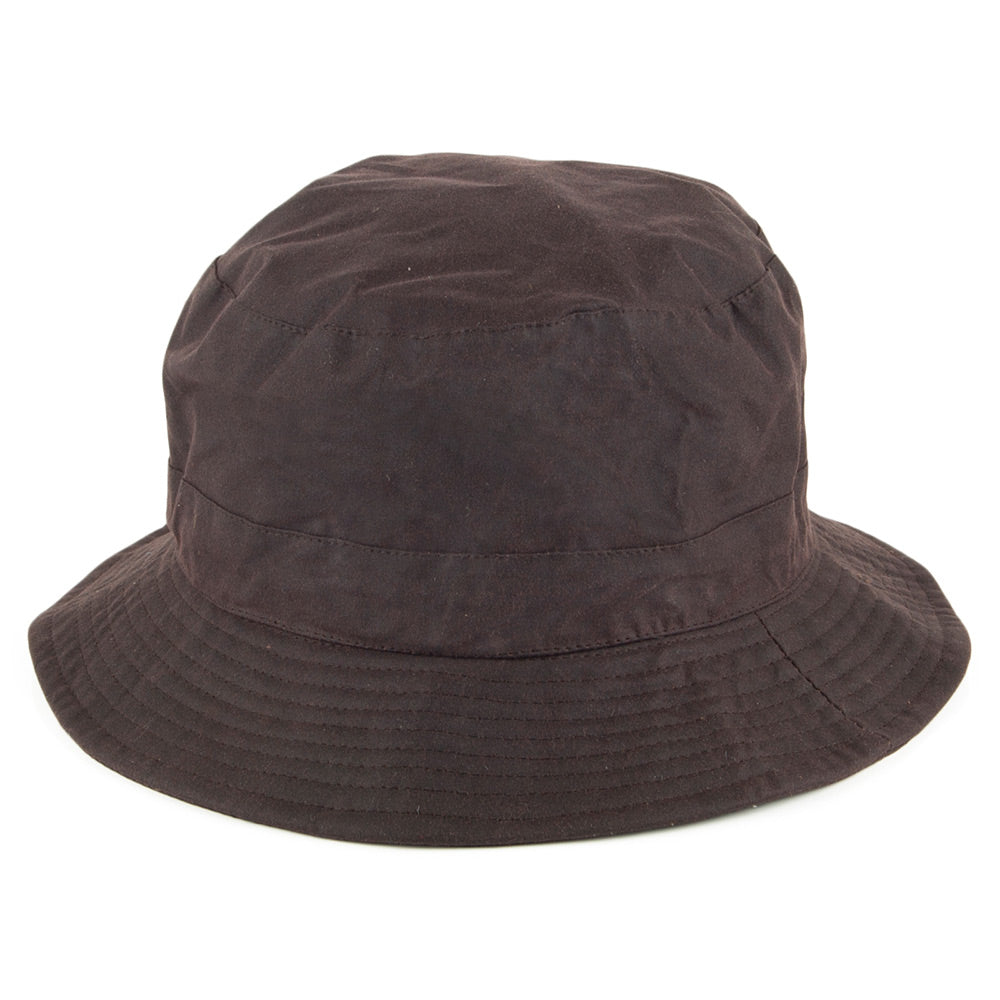 Chapeau Bob en Coton Ciré Hydrofuge marron JAXON & JAMES