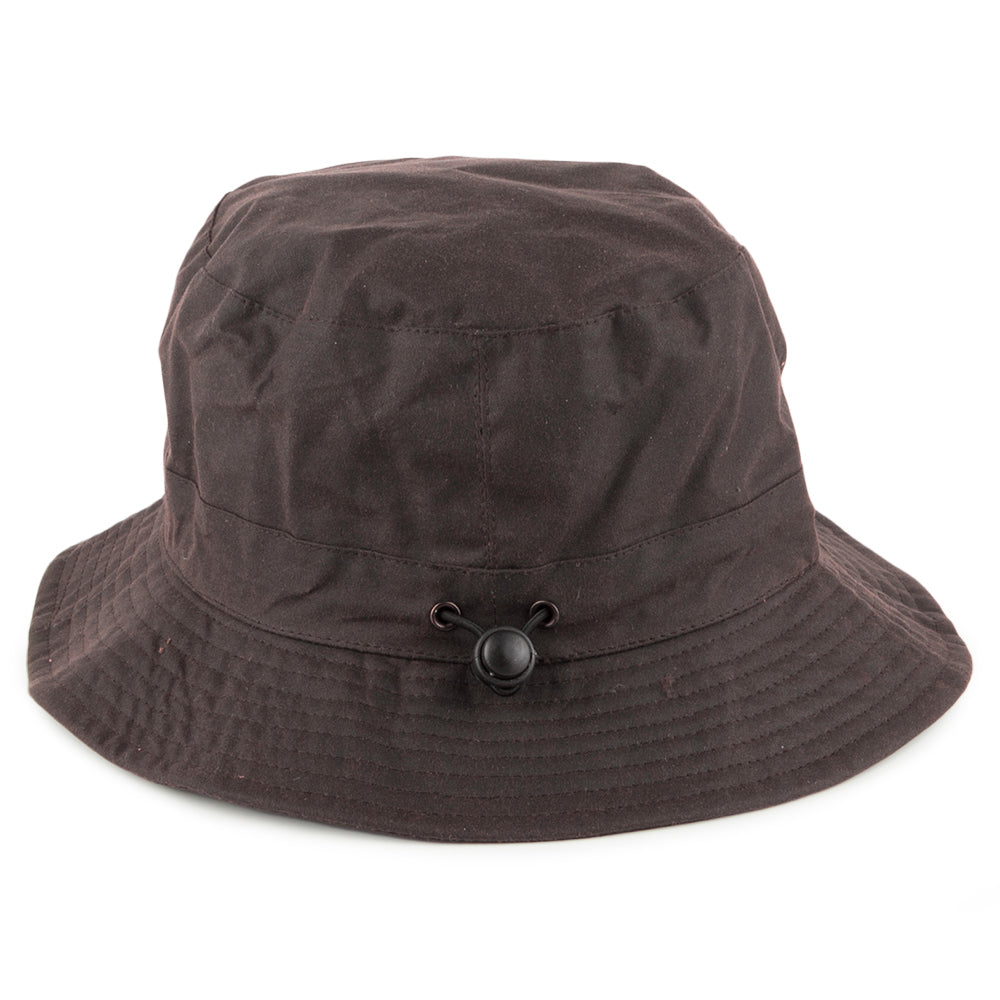 Chapeau Bob en Coton Ciré Hydrofuge marron JAXON & JAMES