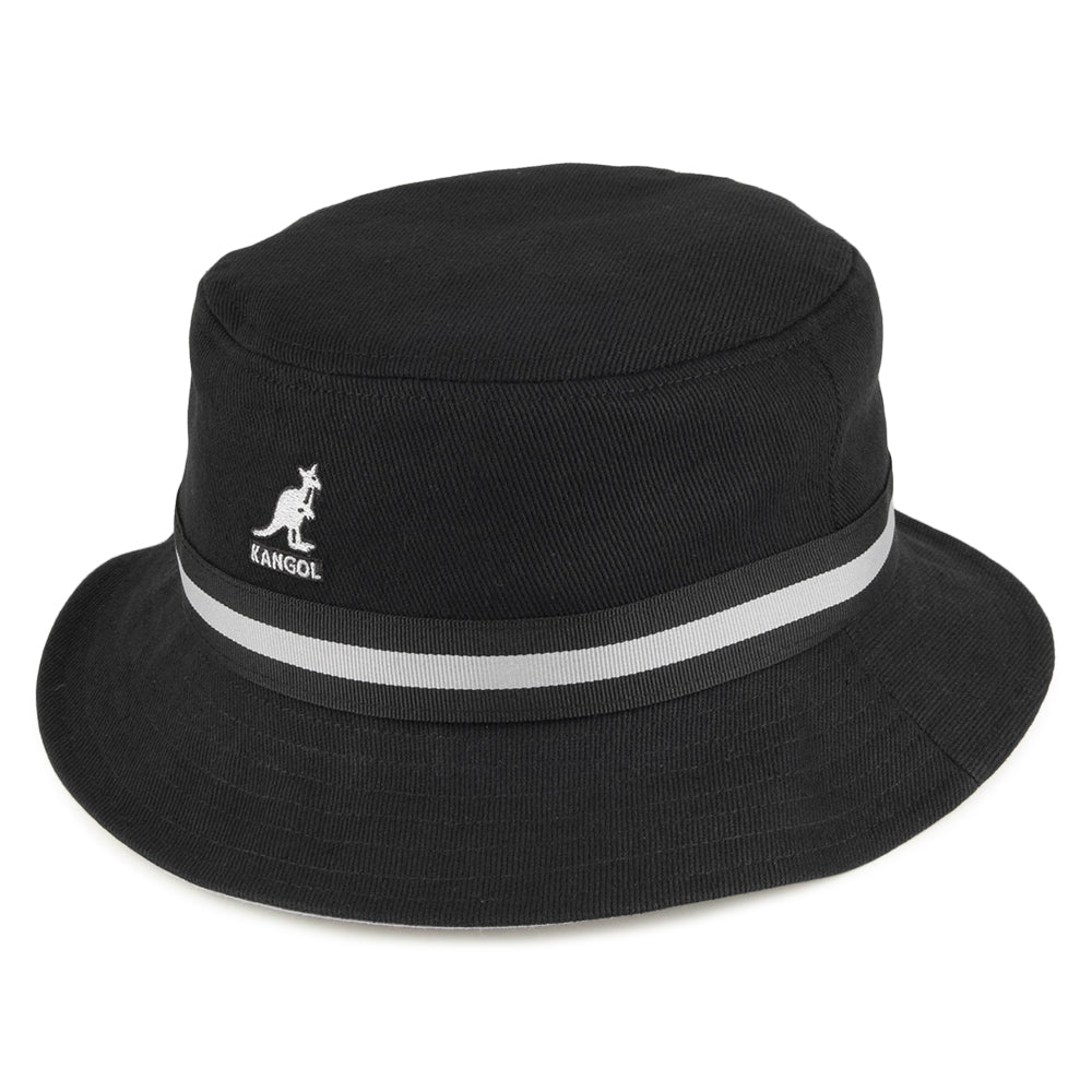 Chapeau Bob Stripe Lahinch noir KANGOL