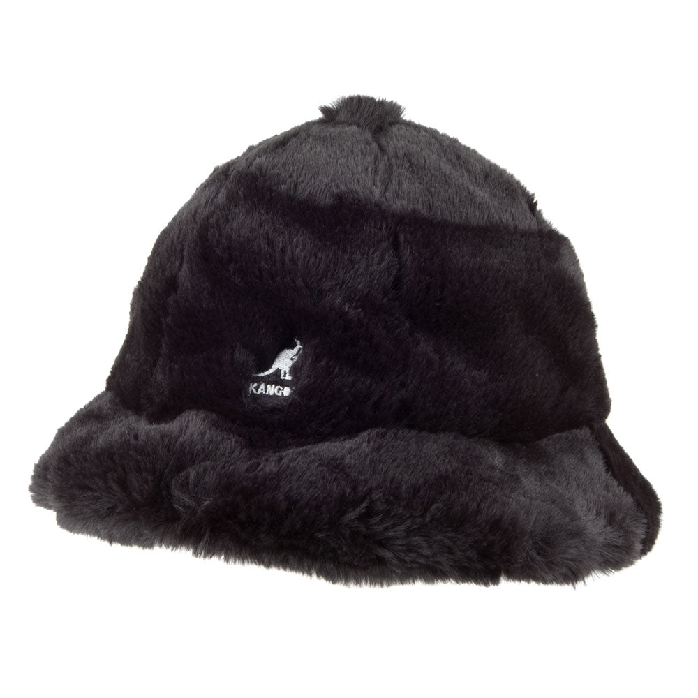 Chapeau Bob en Fausse Fourrure Casual noir KANGOL