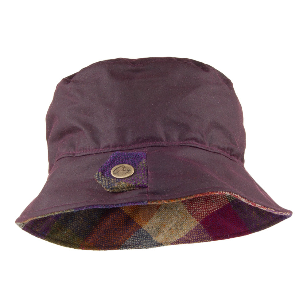 Chapeau Bob en Coton Ciré Pippa bordeaux OLNEY