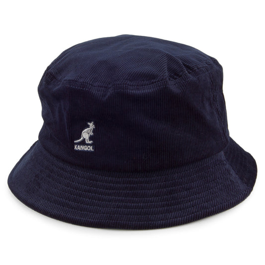 Chapeau Bob en Velours Côtelé bleu marine KANGOL