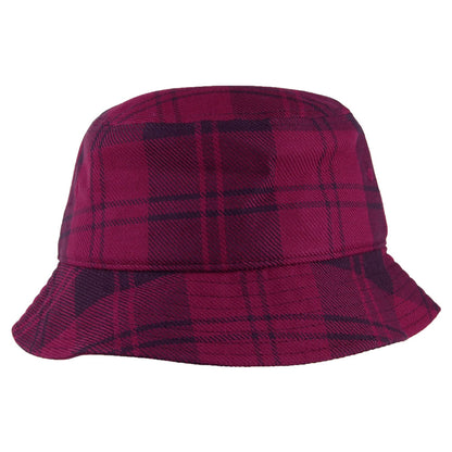 Chapeau Bob en Coton Sergé à Carreaux Pulford bordeaux-noir CARHARTT WIP