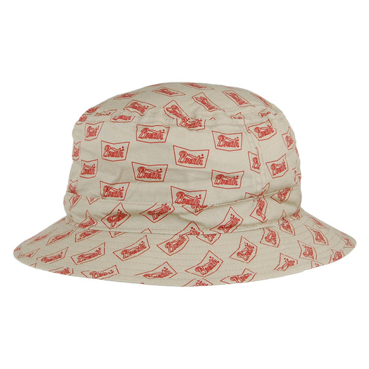 Chapeau Bob en Coton Stith crème-cardinal BRIXTON