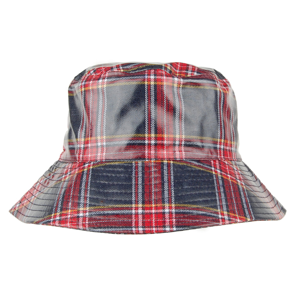 Chapeau de Pluie Tartan Bastia bleu marine-rouge SCALA