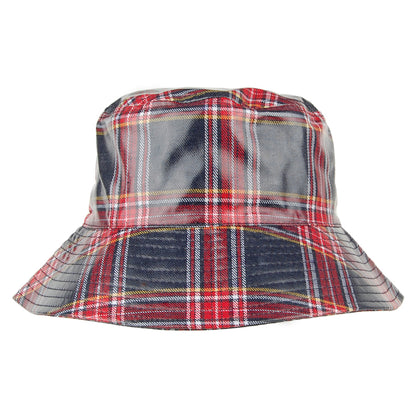 Chapeau de Pluie Tartan Bastia bleu marine-rouge SCALA