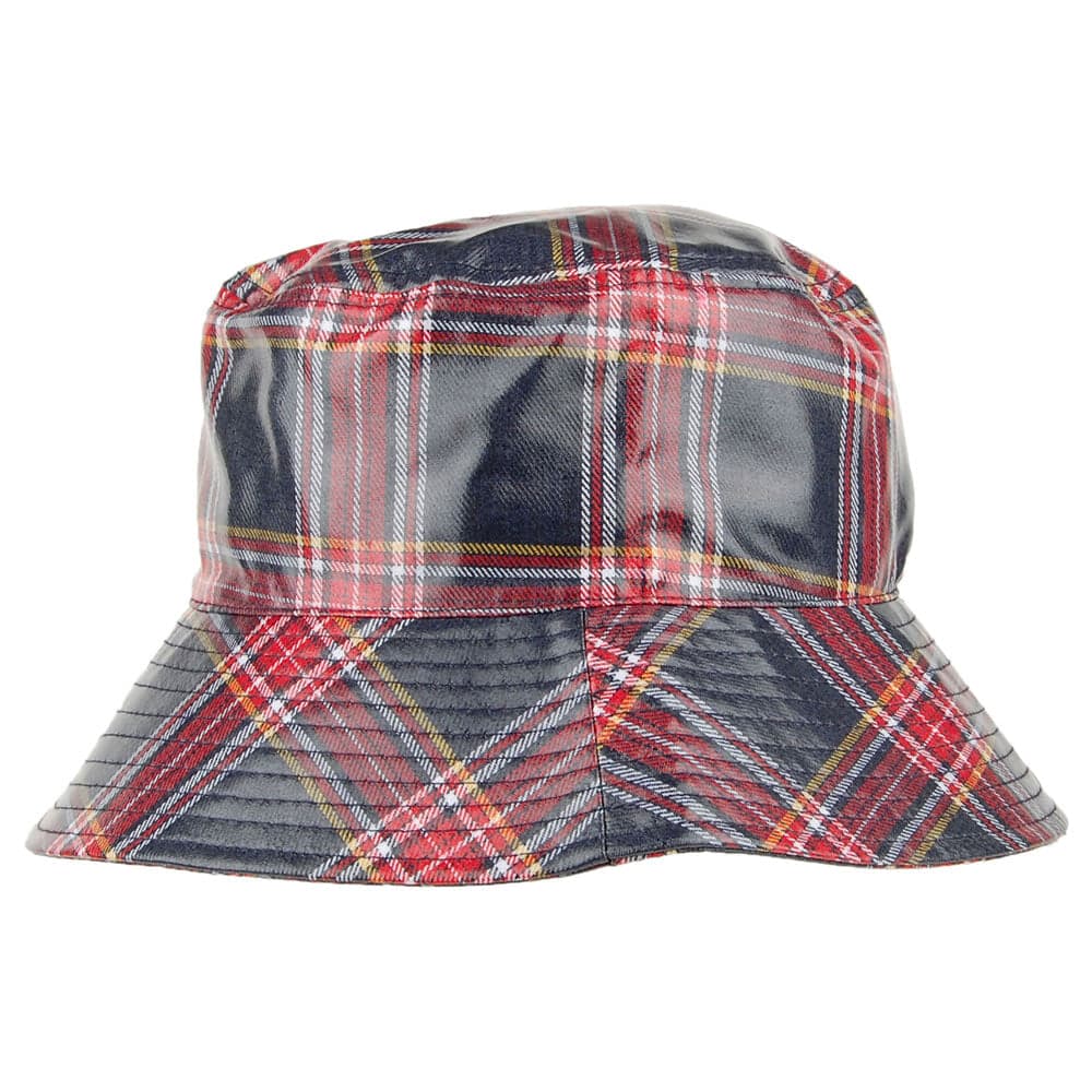 Chapeau de Pluie Tartan Bastia bleu marine-rouge SCALA