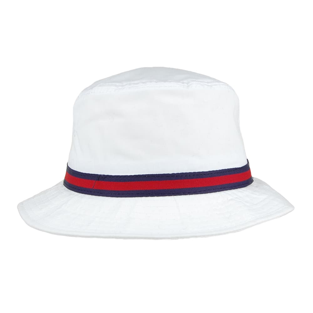 Chapeau Bob Hydrofuge à Rayures blanc DORFMAN PACIFIC