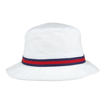 Chapeau Bob Hydrofuge à Rayures blanc DORFMAN PACIFIC