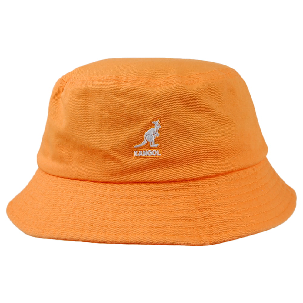 Chapeau Bob en Coton Délavé jaune KANGOL