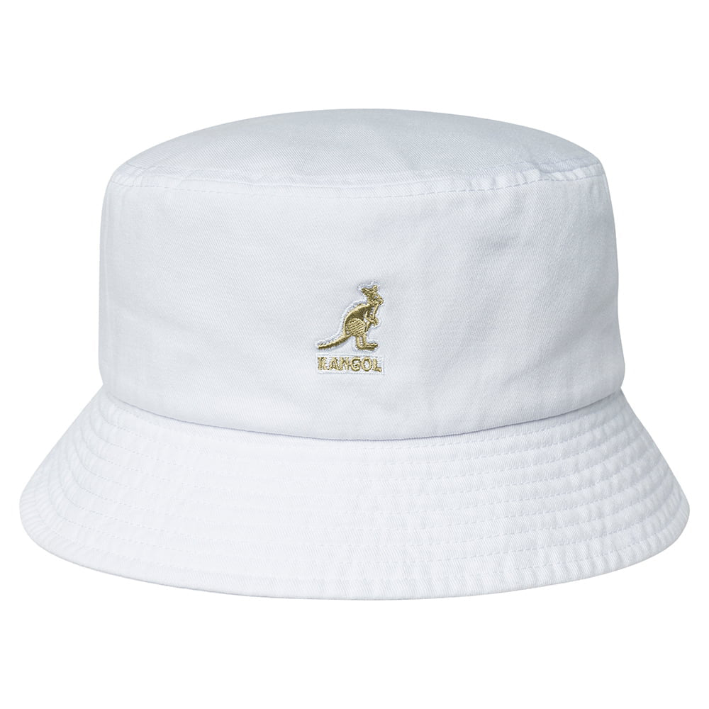 Chapeau Bob en Coton Délavé blanc KANGOL