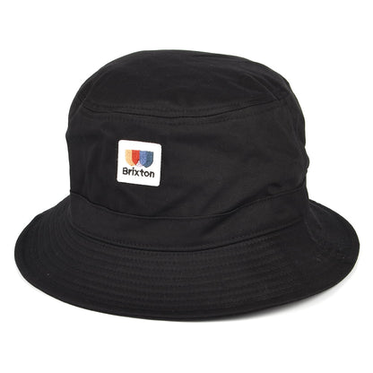 Chapeau Bob en Coton Sergé Pliable Alton noir BRIXTON