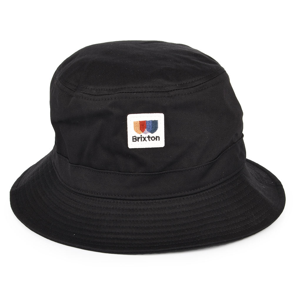 Chapeau Bob en Coton Sergé Pliable Alton noir BRIXTON