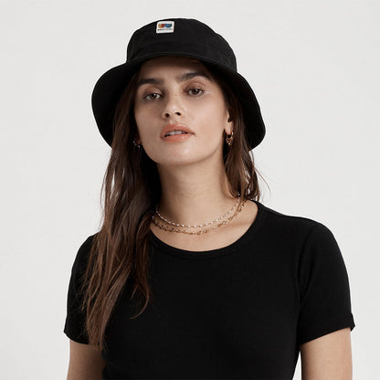 Chapeau Bob en Coton Sergé Pliable Alton noir BRIXTON