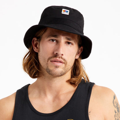 Chapeau Bob en Coton Sergé Pliable Alton noir BRIXTON