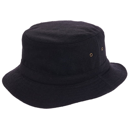 Chapeau Bob en Laine Mélangée avec Protège-Oreilles noir DORFMAN PACIFIC