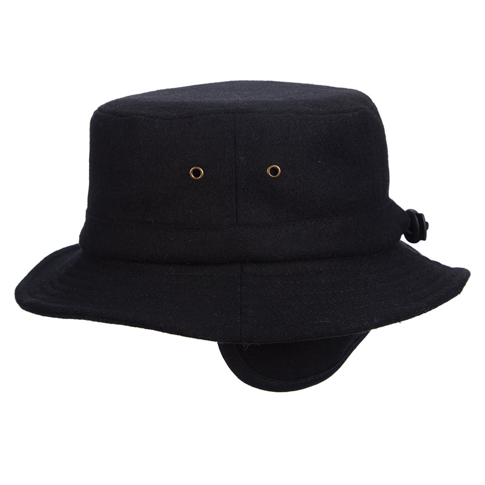 Chapeau Bob en Laine Mélangée avec Protège-Oreilles noir DORFMAN PACIFIC