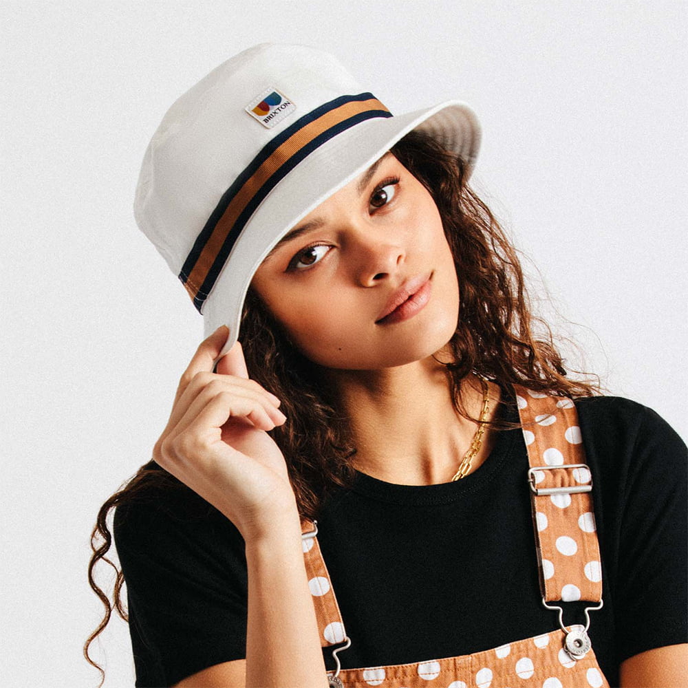 Chapeau Bob en Coton Sergé Pliable Alton blanc cassé BRIXTON