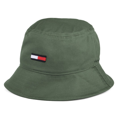 Chapeau Bob en Coton Bio TJM Flag olive foncé TOMMY HILFIGER