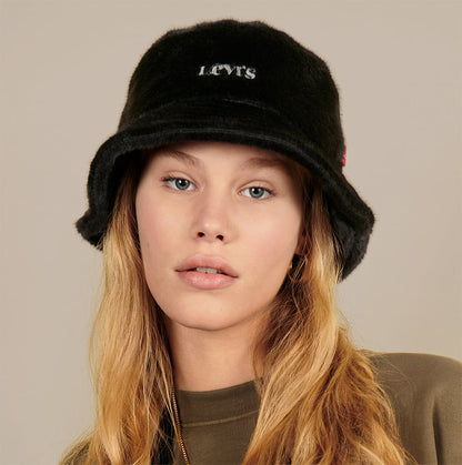 Chapeau Bob Femme en Fausse Fourrure Cozy noir LEVI'S