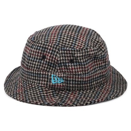 Chapeau Bob à Carreaux Pied-de-Poule marron NEW ERA