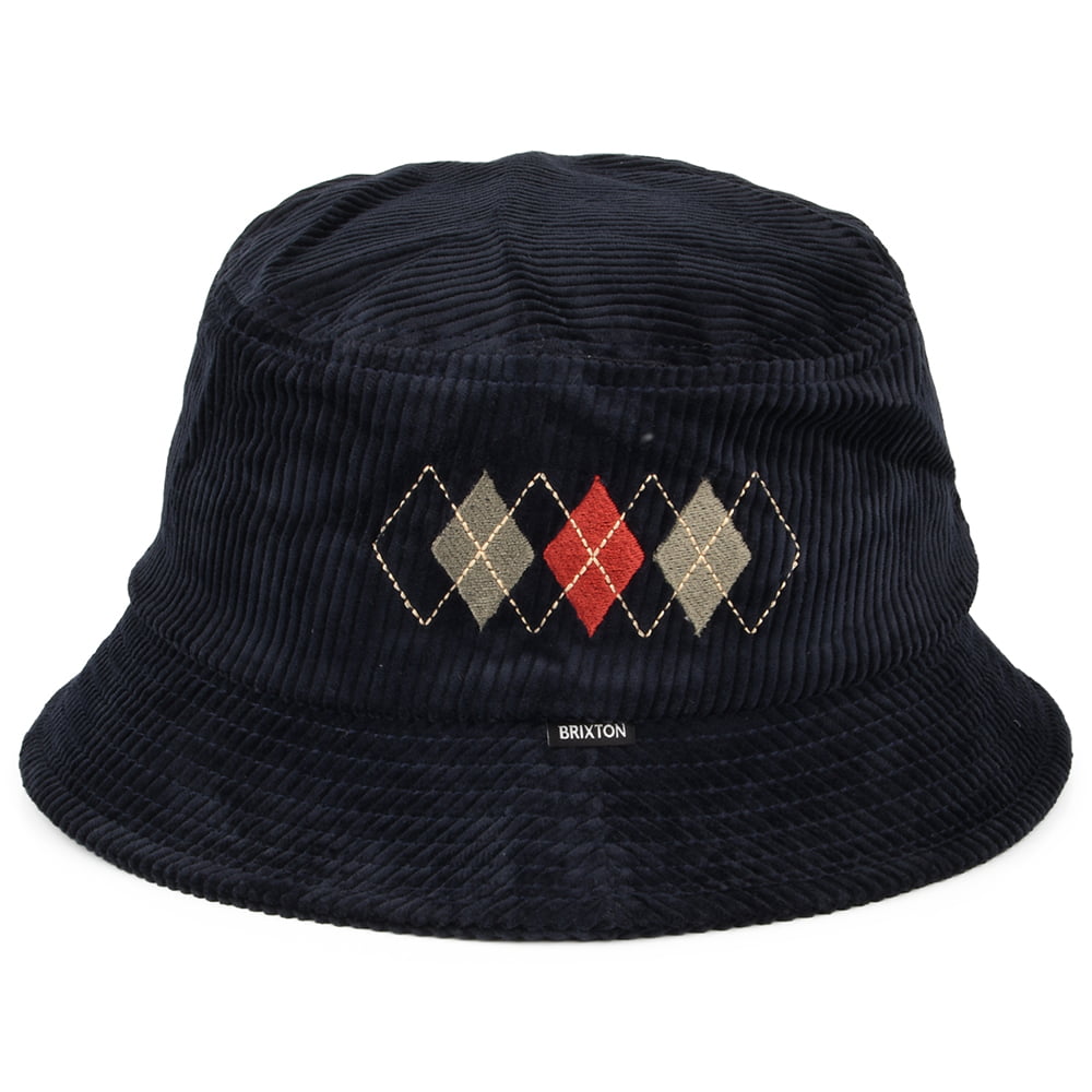 Chapeau Bob Pliable en Velours Côtelé Gramercy bleu marine délavé BRIXTON