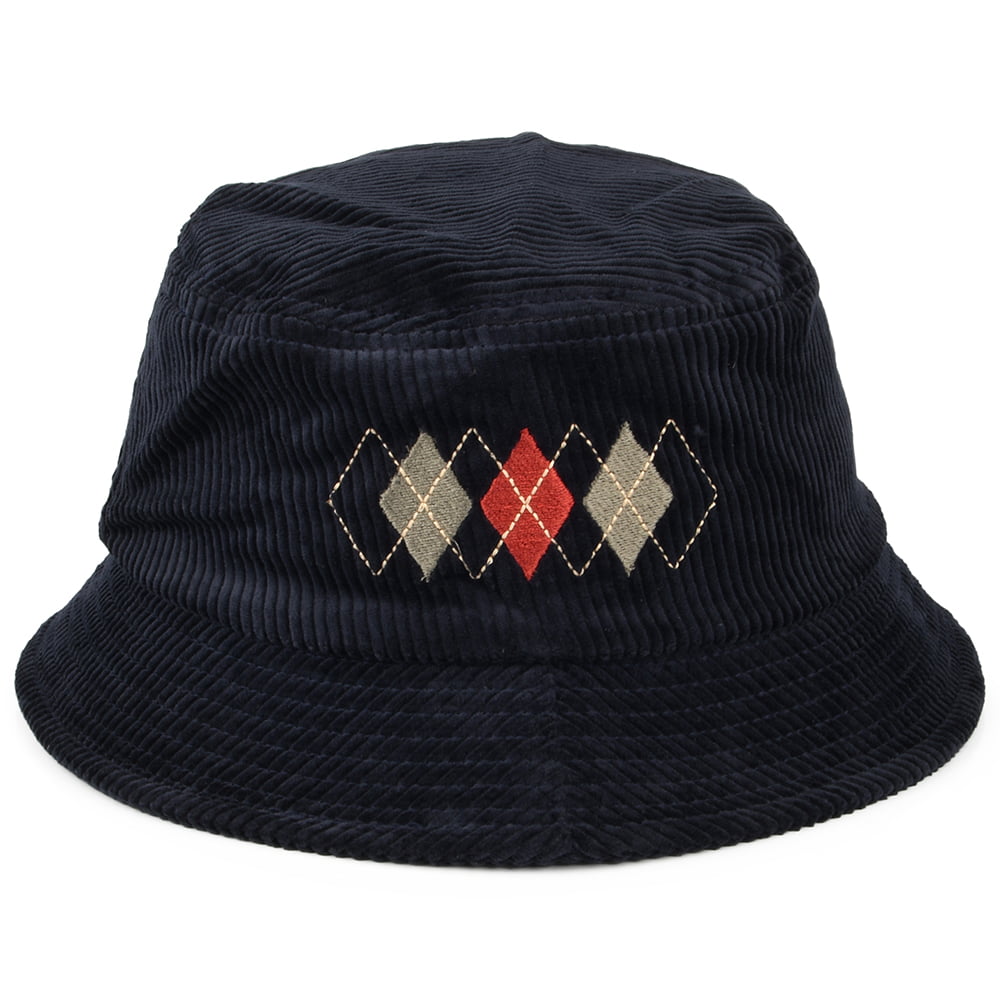 Chapeau Bob Pliable en Velours Côtelé Gramercy bleu marine délavé BRIXTON