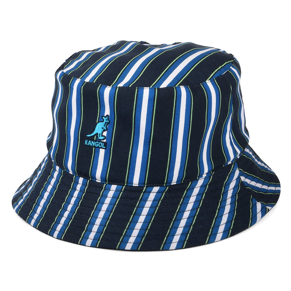 Chapeau Bob Réversible à Motif Double Special bleu marine KANGOL