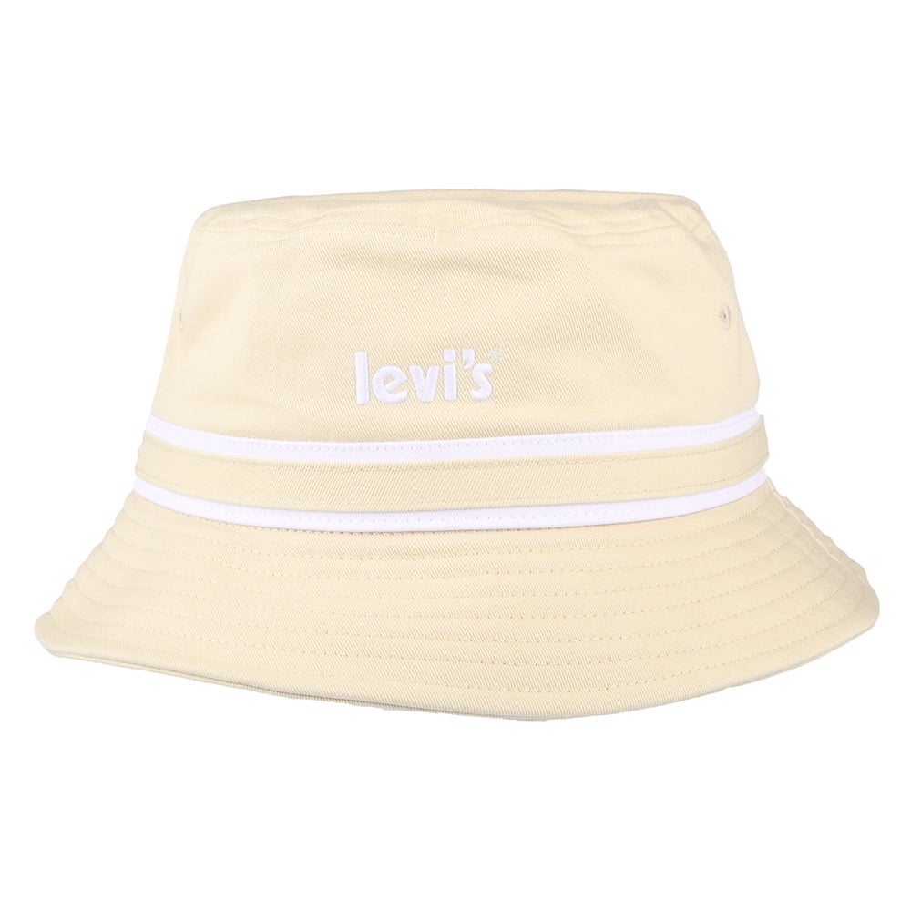 Chapeau Bob à Rayures Poster Logo beige LEVI'S