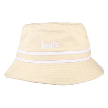 Chapeau Bob à Rayures Poster Logo beige LEVI'S
