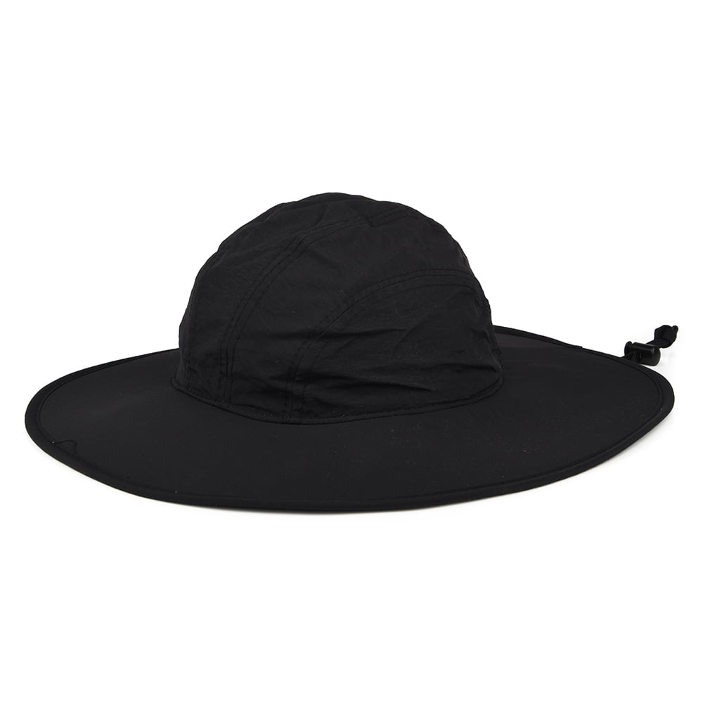 Chapeau Bob Boonie à Bord Large en Nylon Florenzia noir SCALA