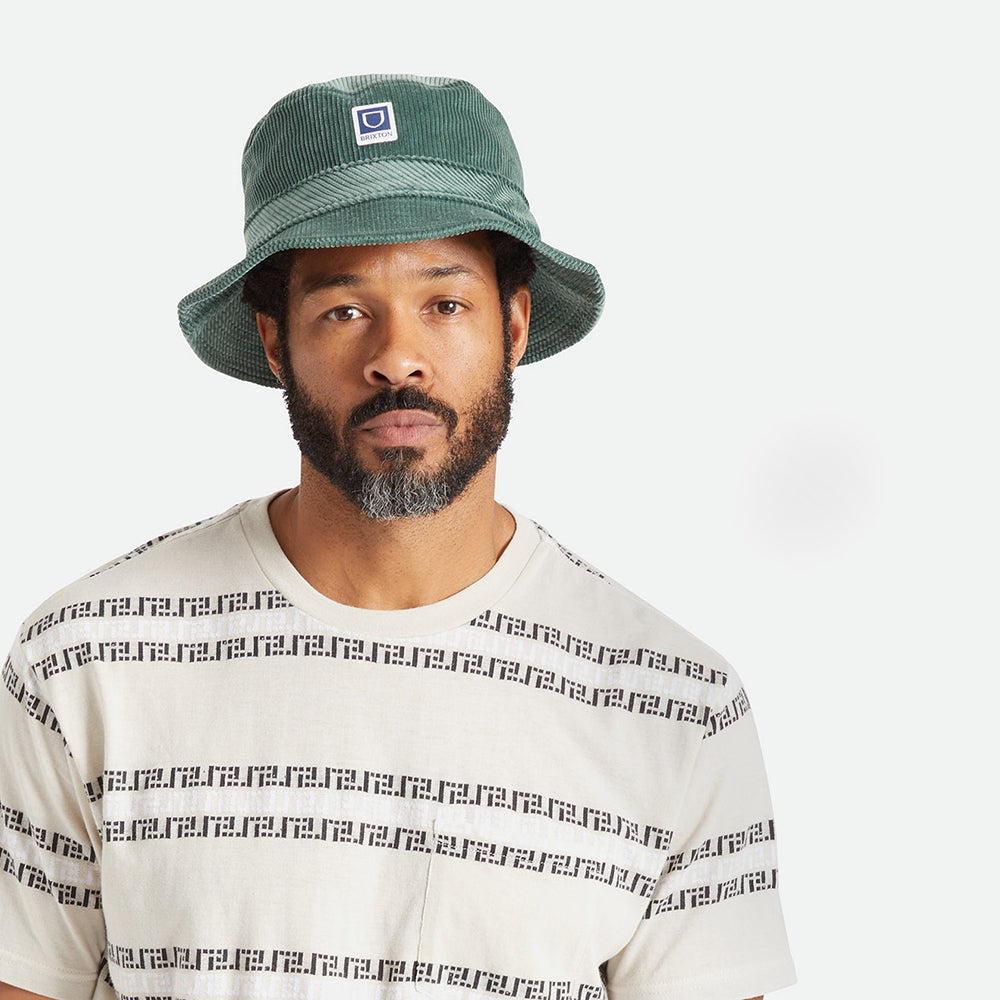 Chapeau Bob Pliable en Velours Côtelé Beta forêt BRIXTON