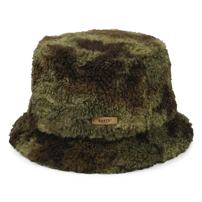 Chapeau Bob en Fausse Fourrure Camouflage Teddybuck vert BARTS