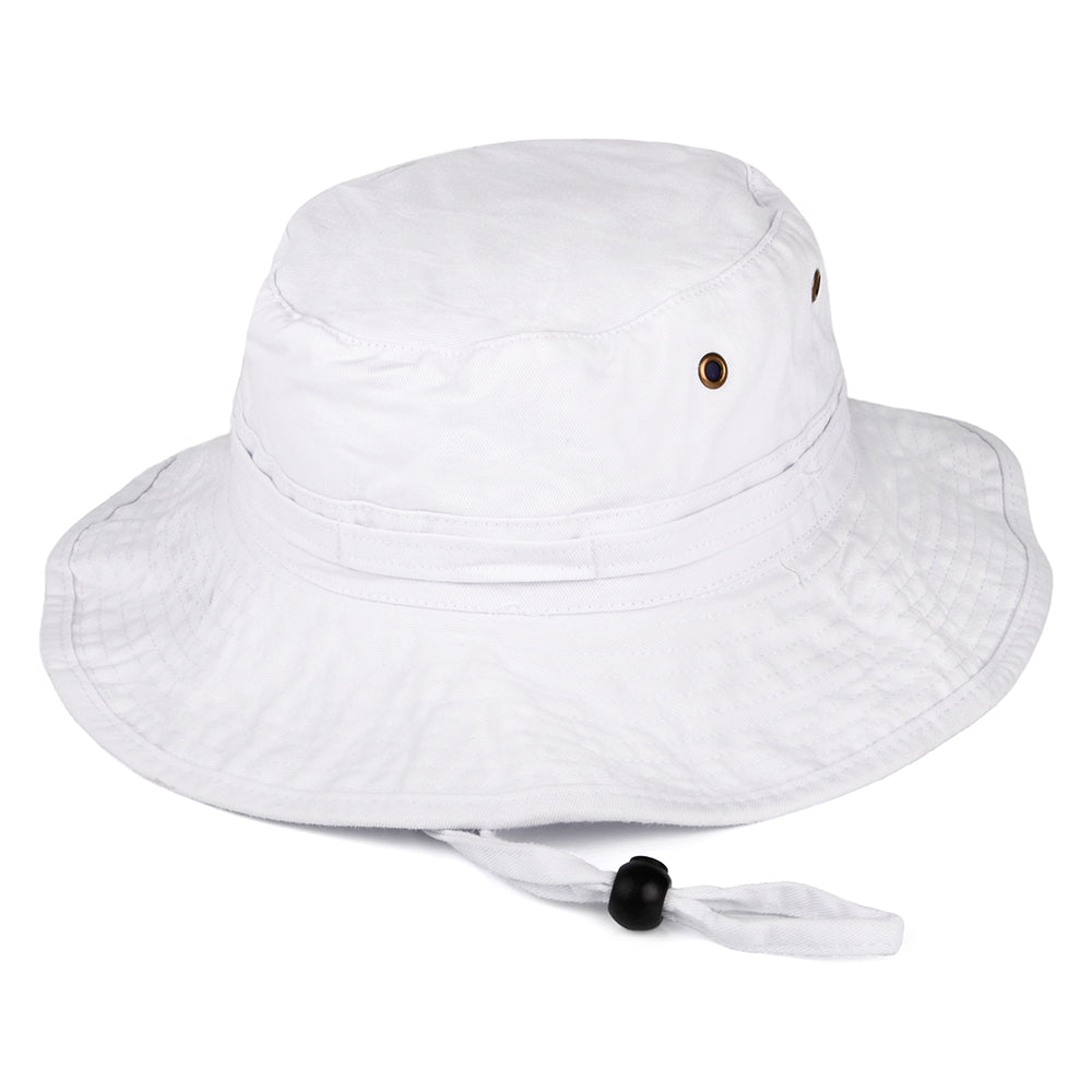 Chapeau Bob Boonie en Coton Pliable blanc JAXON & JAMES
