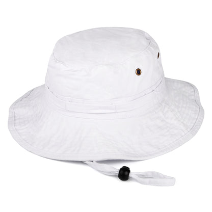 Chapeau Bob Boonie en Coton Pliable blanc JAXON & JAMES